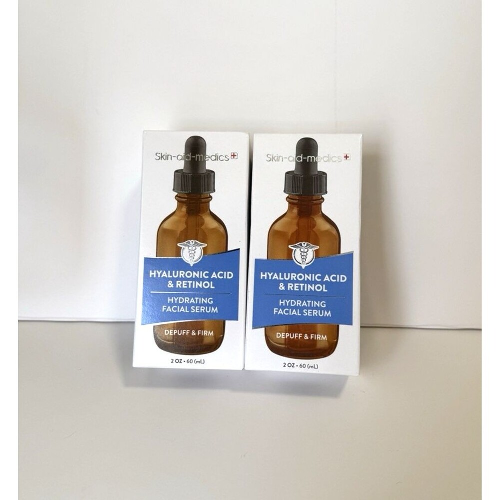 2 Hyaluronic Acid & Retinol Hydrating Facial Serum Skin Aid Medics Depuff & Firm